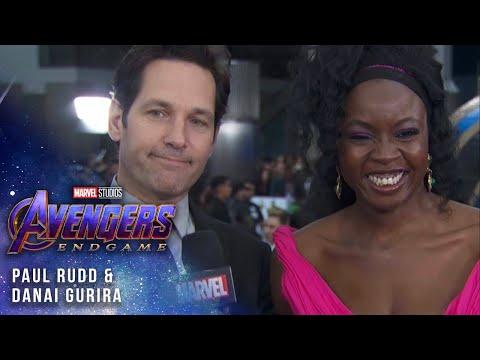 Danai Gurira and Paul Rudd at the Premiere
